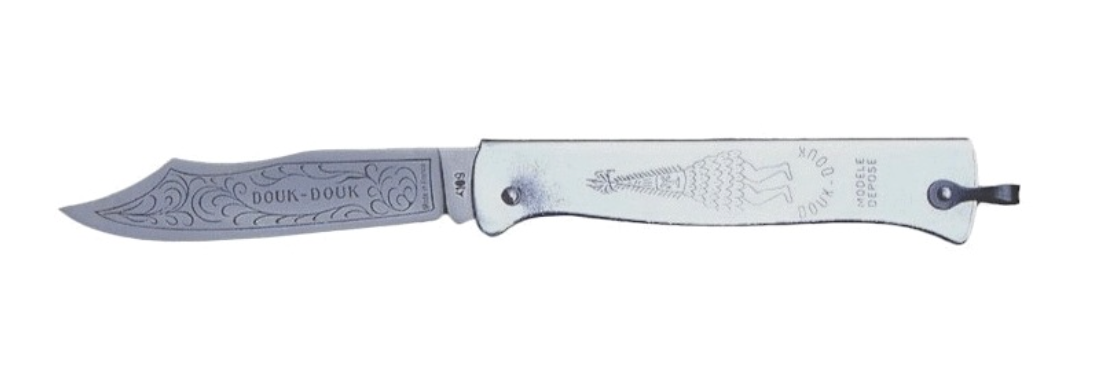 Douk-Douk Original Utility Pocket Knife 160mm, Carbon Steel Blade, Chromed Handle
