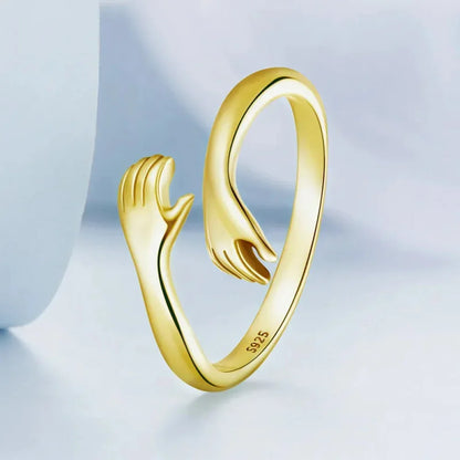 Sterling Silver Hug Ring (Adjustable)