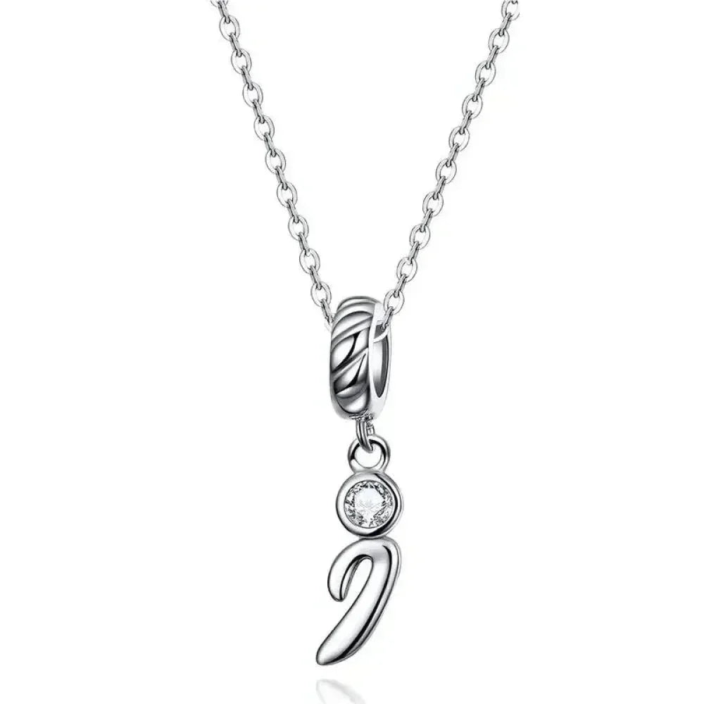 Collier classique avec initiale en argent sterling 925