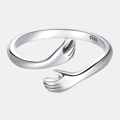Sterling Silver Hug Ring (Adjustable)