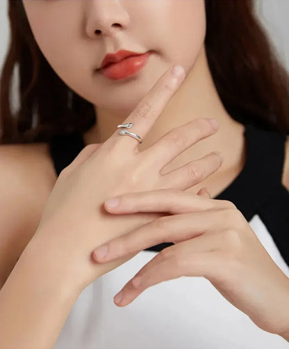 Sterling Silver Hug Ring (Adjustable)
