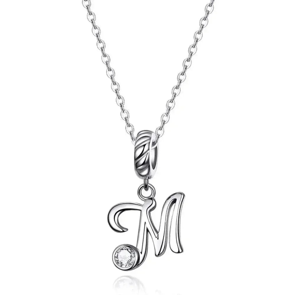 Collier classique avec initiale en argent sterling 925