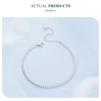 925 Sterling Silver CZ Tennis Bracelet