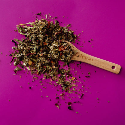 Thé biologique à la framboise sauvage et à l'hibiscus