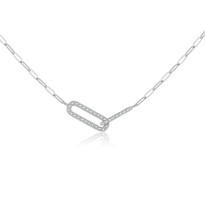 Collier moderne à maillons en argent sterling