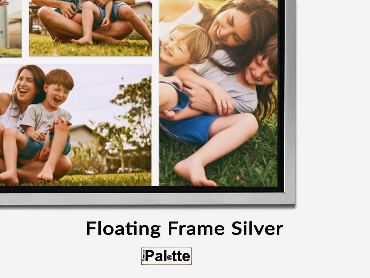 Cadre flottant argent/noir