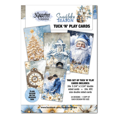 3Quarter Designs Saison Flocon de Neige - Cartes Tuck N Play