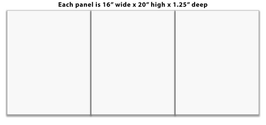 Impressions sur toile divisées 3 panneaux Triptyque 40,64 cm x 50,8 cm chaque panneau