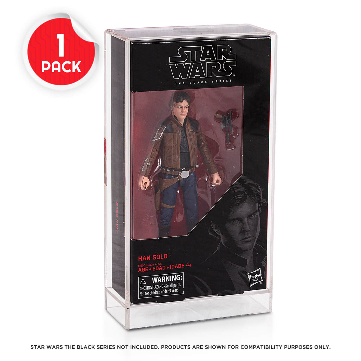 Star Wars Black series EVORETRO Clear Acrylic Display Case - Pack of 1