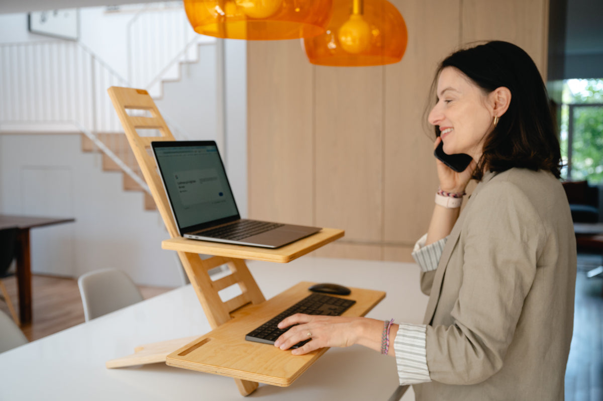 Standing Desk Workstation (Wood)