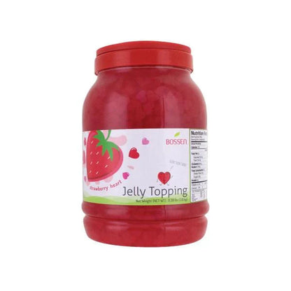 Strawberry Heart Jelly | Coconut Jelly | Multi-Use | Bubble Tea Topping | Ice Cream Topping | Foodservice Canada | Ships Free Within Canada on Orders Above CAD $199