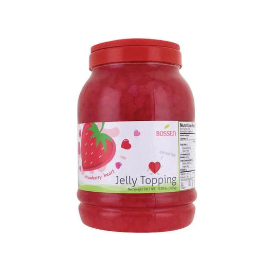 Strawberry Heart Jelly | Coconut Jelly | Multi-Use | Bubble Tea Topping | Ice Cream Topping | Foodservice Canada | Ships Free Within Canada on Orders Above CAD $199