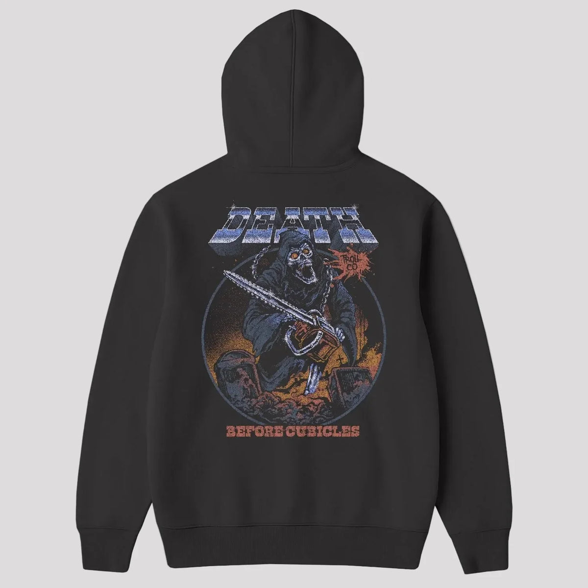 DHCM Men's Death Before Cubicles Graphic Hoodie | Durable Workwear