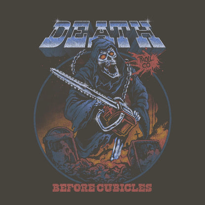 DHCM Men's Death Before Cubicles Graphic Hoodie | Durable Workwear