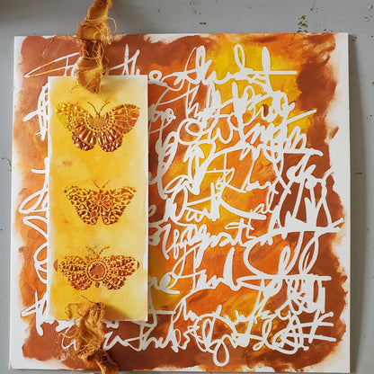 The Crafters Workshop Pochoir 6x6 Messy Script