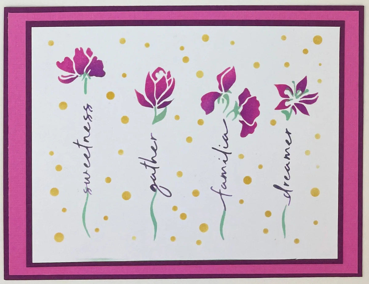 The Crafters Workshop A2 Layered Word Flowers
