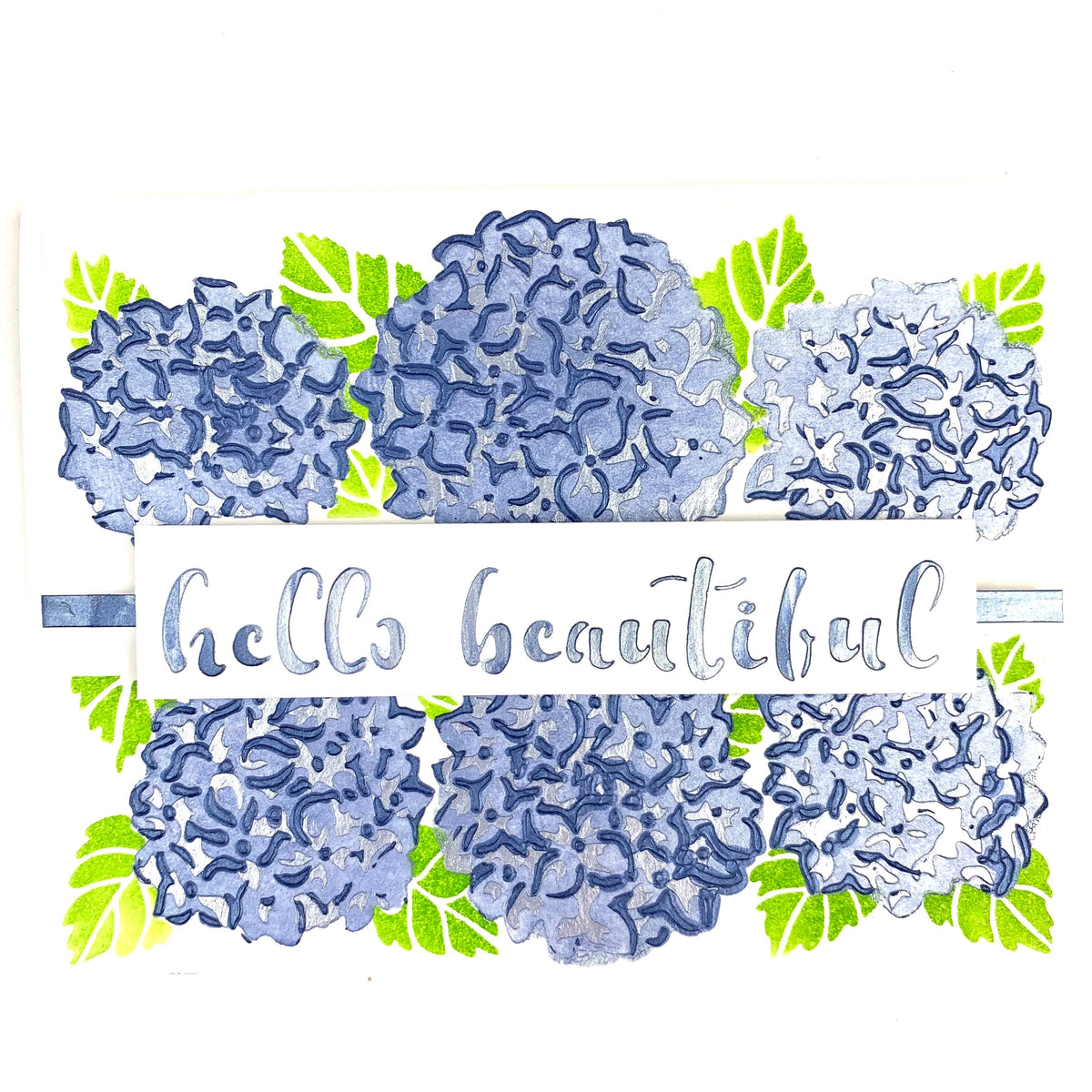 The Crafters Workshop Pochoir Bannière Hortensia