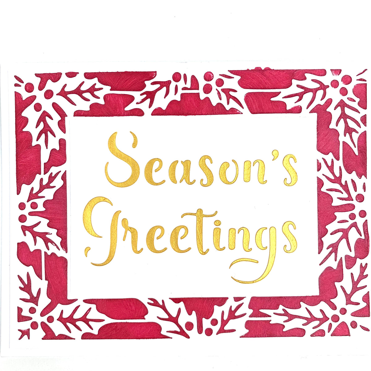 The Crafters Workshop Gabarits "Feuilles de houx et flocons de neige" A2