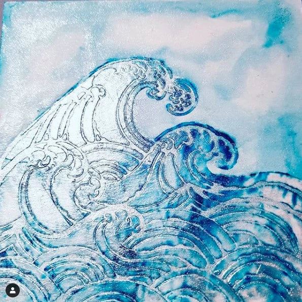 Gabarit The Crafters Workshop 15x15 cm Vague