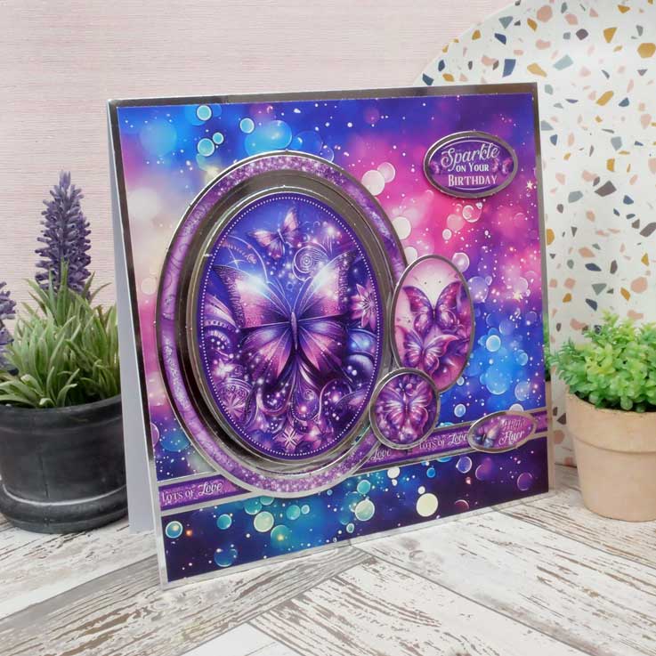 Blocs de décorations de cartes - Magnifiques papillons