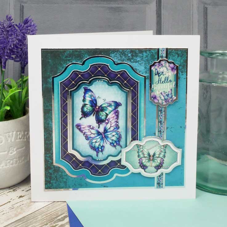 Blocs de décorations de cartes - Magnifiques papillons