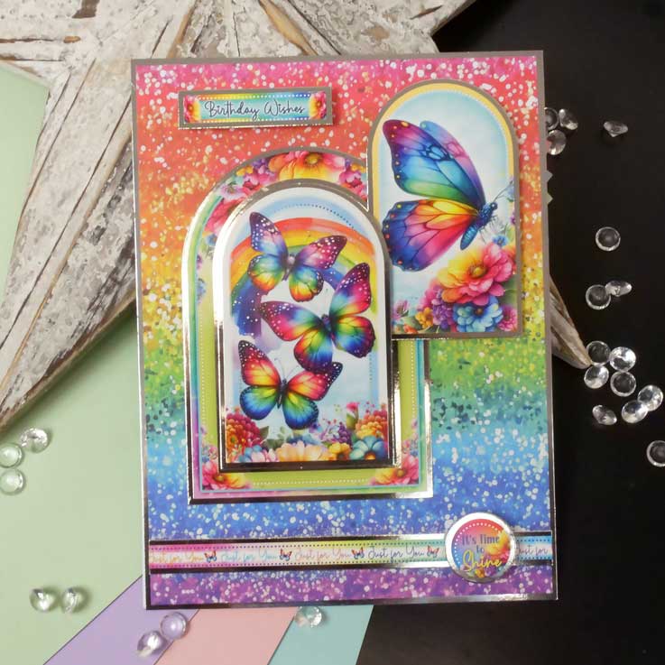 Blocs de décorations de cartes - Magnifiques papillons