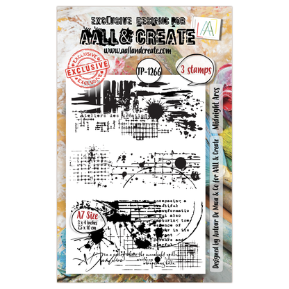 AALL and Create - Planche de tampons A7 - Arcs de minuit