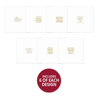 Trim Me! Foiled Insert Pad - Season's Greetings Gold