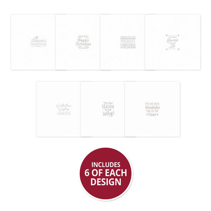 Trim Me! Foiled Insert Pad - Season's Greetings Silver