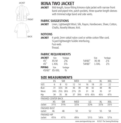 The Sewing Workshop - Veste Ikina Two