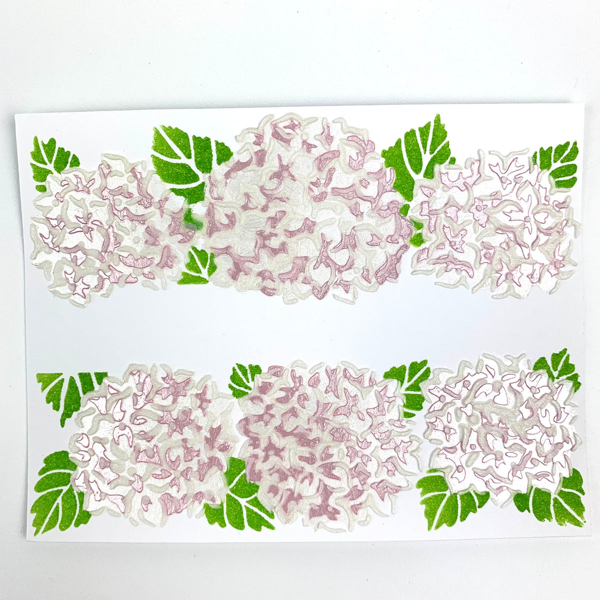The Crafters Workshop Pochoir Bannière Hortensia