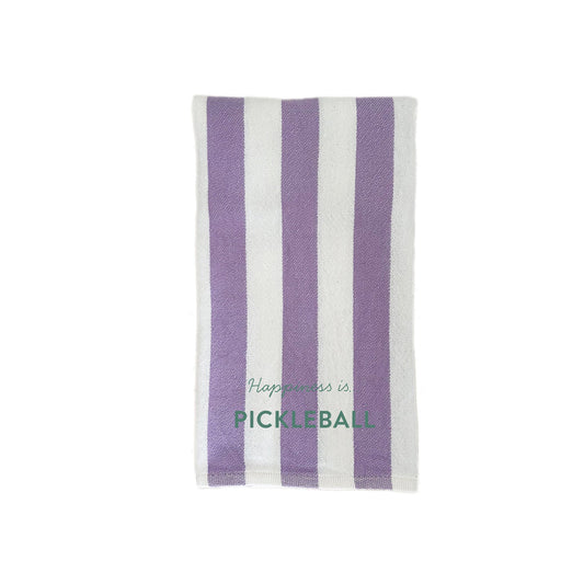 Tea/Hand Towel Pickleball, Striped Lilac