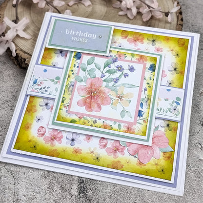 The Paper Boutique Sunny Gardens Bloc de Cartes Couleur 20,3 cm x 20,3 cm