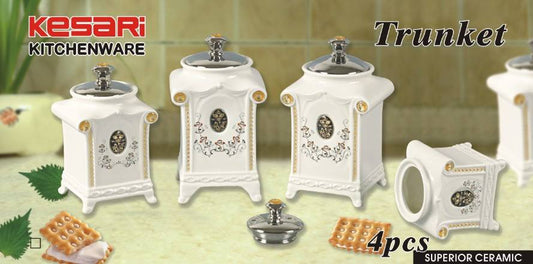 4pc Canister Set Trunket