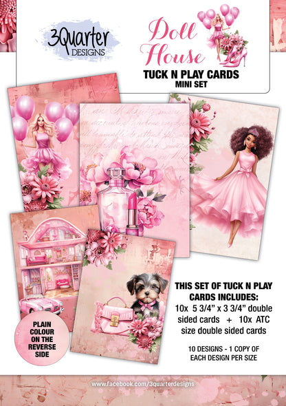 3Quarter Designs Cartes à Jouer et à Ranger pour Maison de Poupée Mini Ensemble