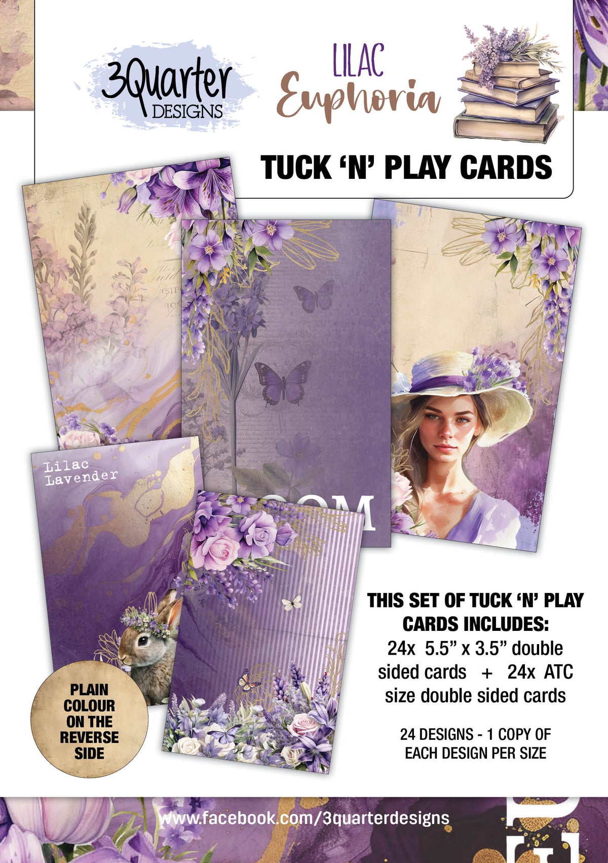3Quarter Designs Lilac Euphoria - Cartes Tuck N Play