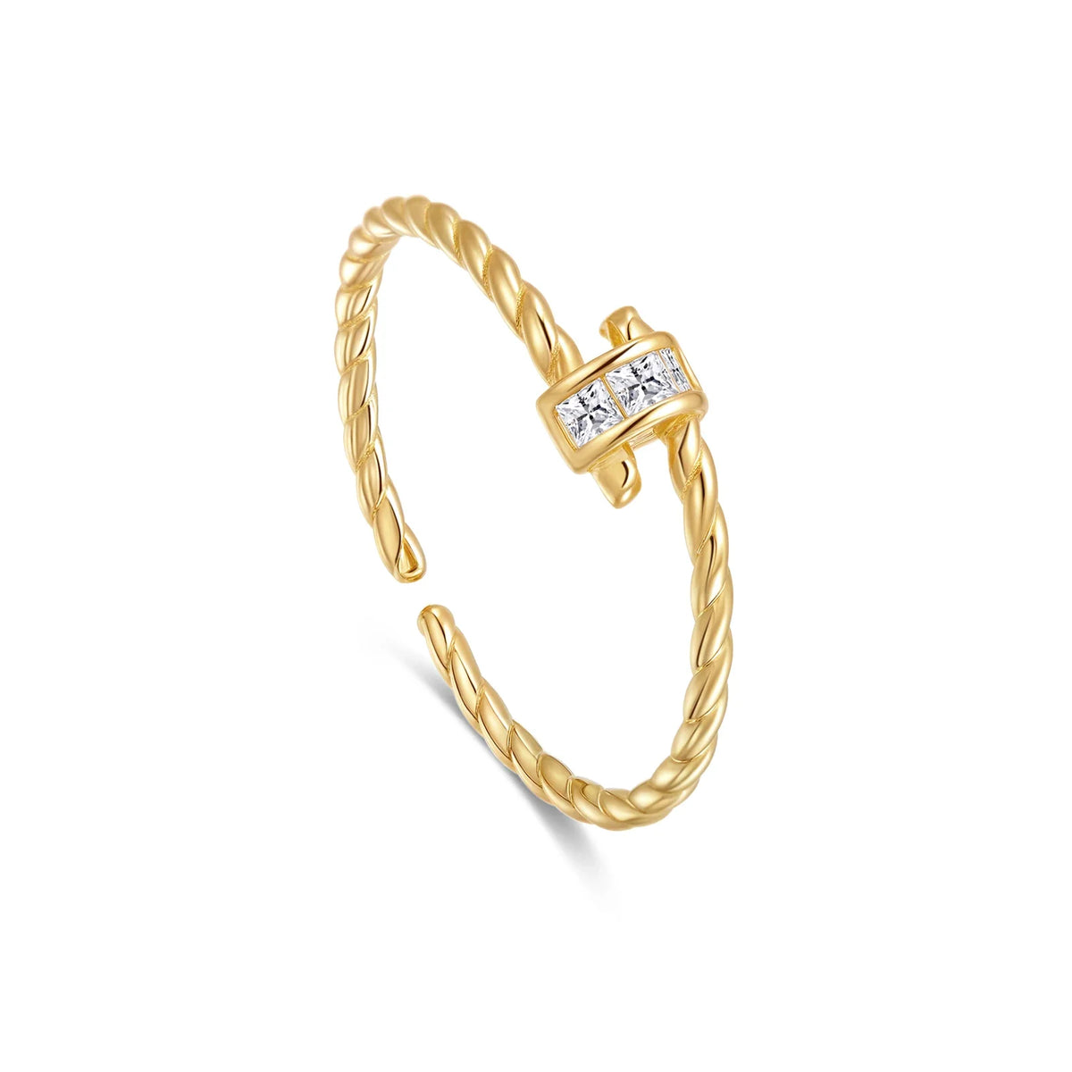 La bague torsadée en argent sterling 925 Signature