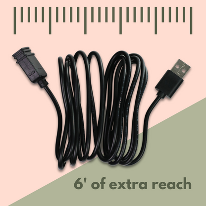 6' USB 2.0 Power Extension Cord