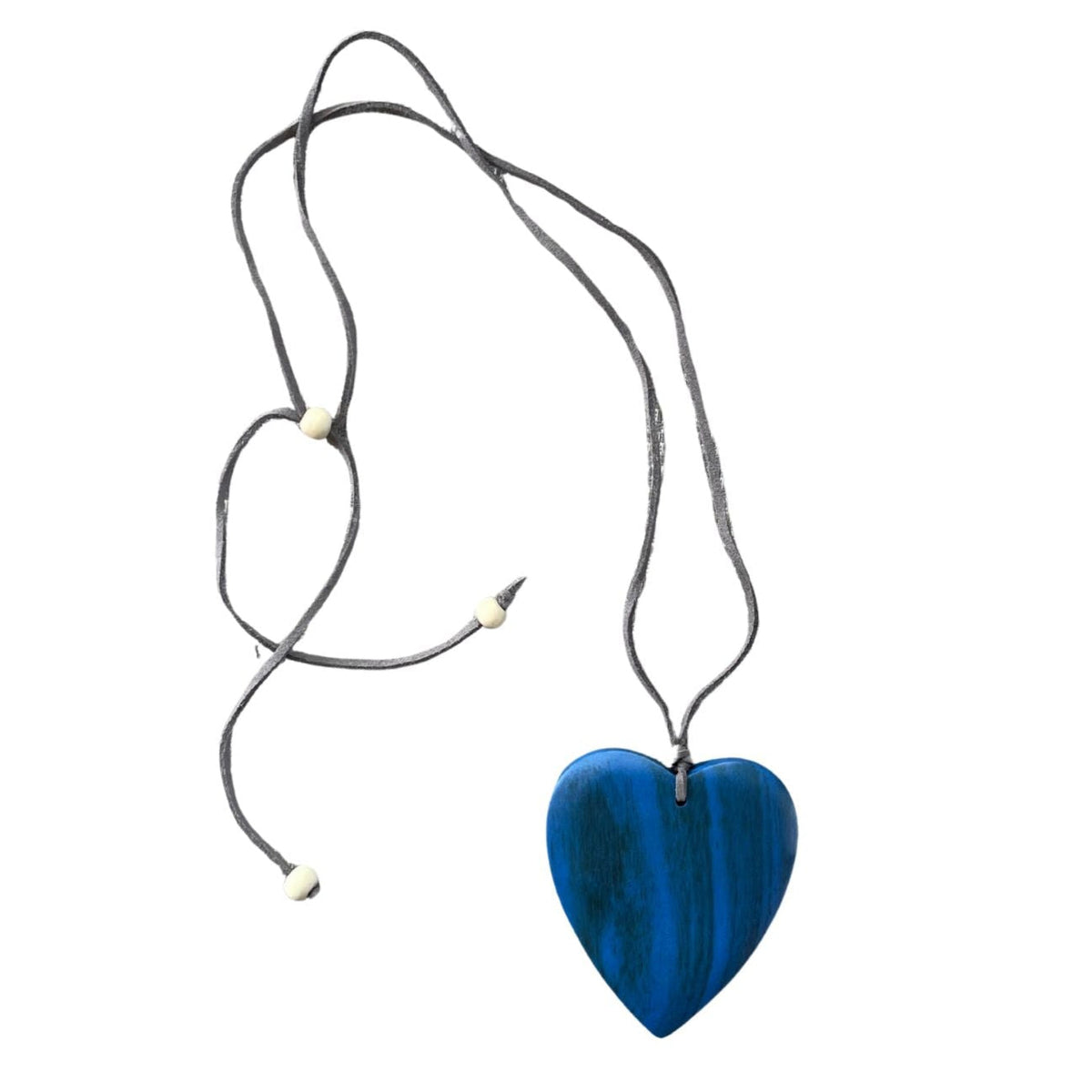 Collier Cœur Simple en Bois