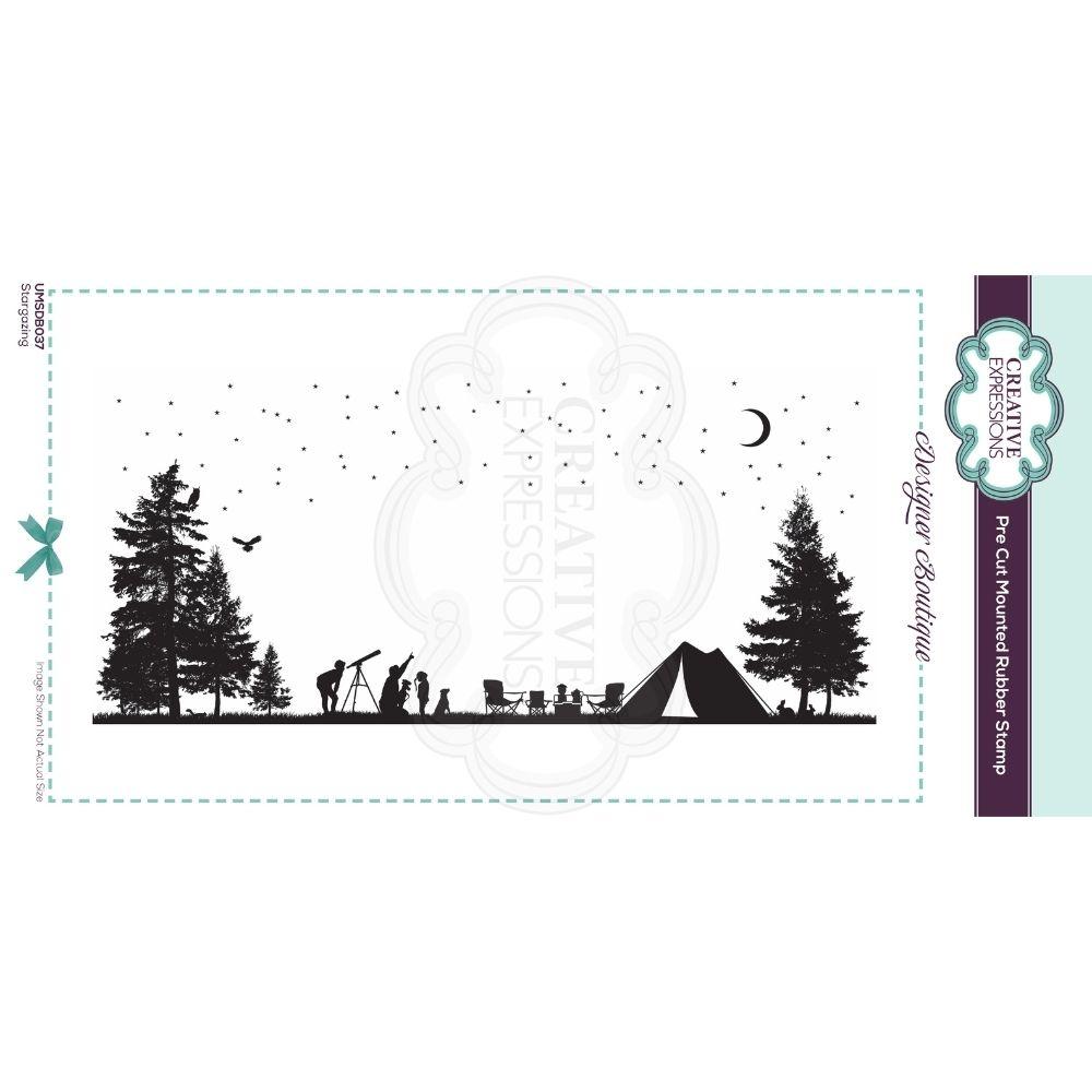 Tampon en caoutchouc prédécoupé DL Stargazing de la collection Designer Boutique