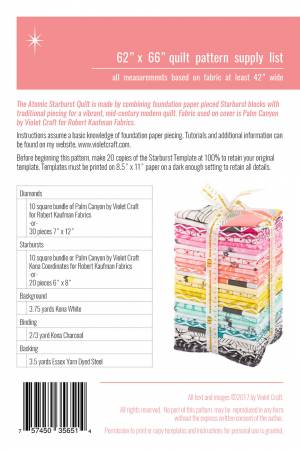 Courtepointe Atomic Starburst de Violet Craft