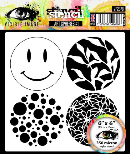 Pochoir Visible Image Art Spheres #1 - 6 x 6