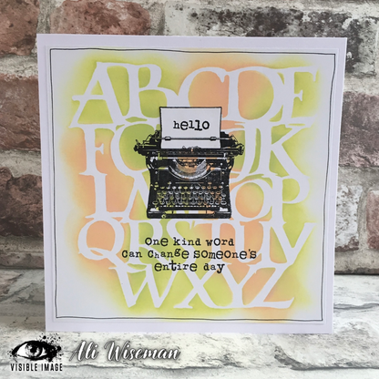 Visible Image A to Z Stencil - 6 x 6