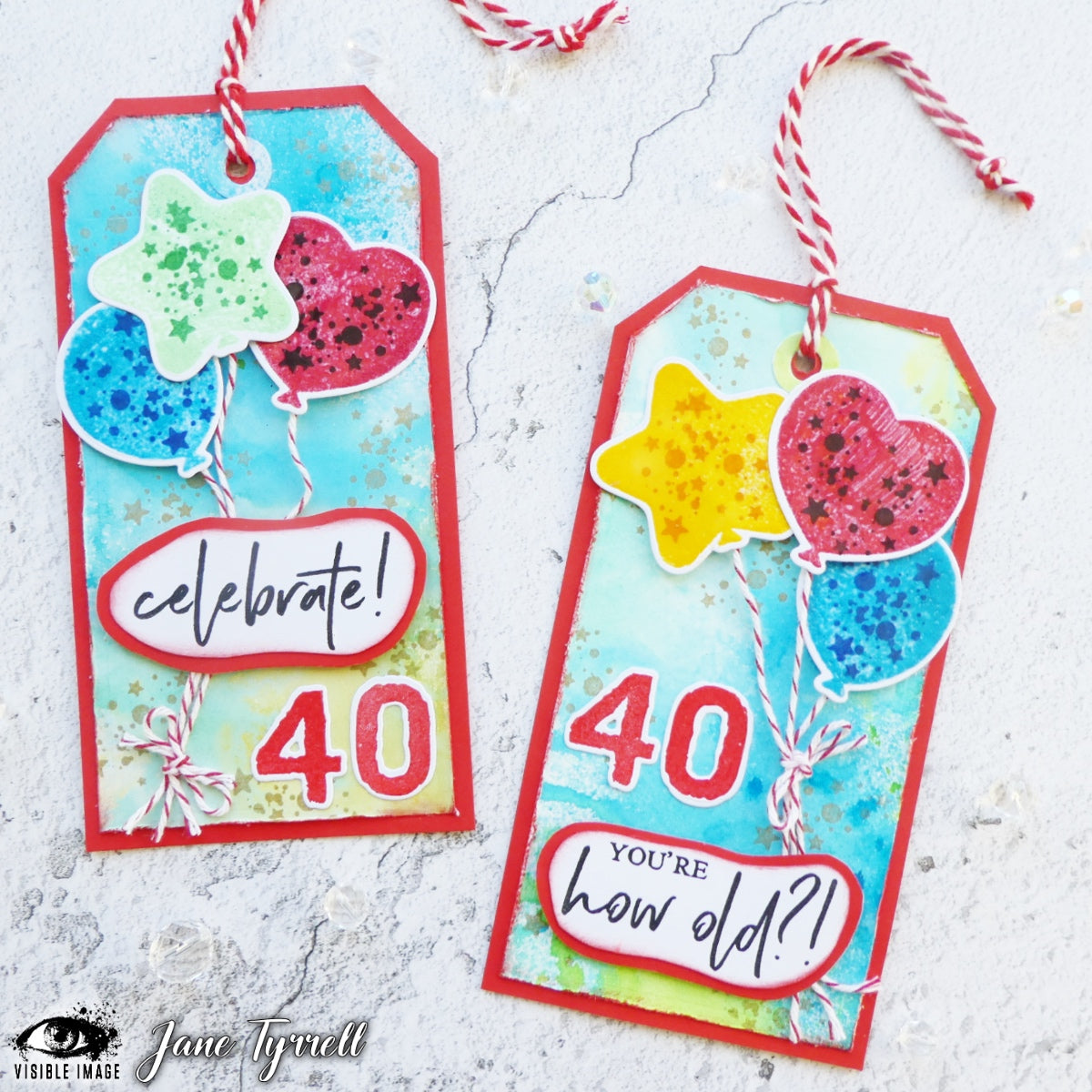 Visible Image Meilleurs Anniversaires - Lot de tampons A6