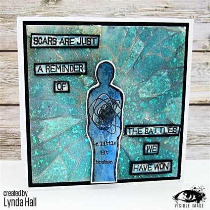 Visible Image Breaking Glass Stencil - 6 x 6