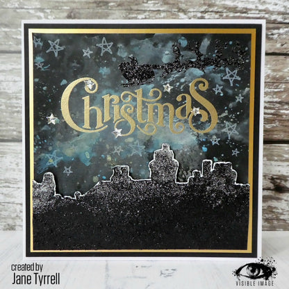 Visible Image Pochoir Réveillon de Noël - 6 x 6