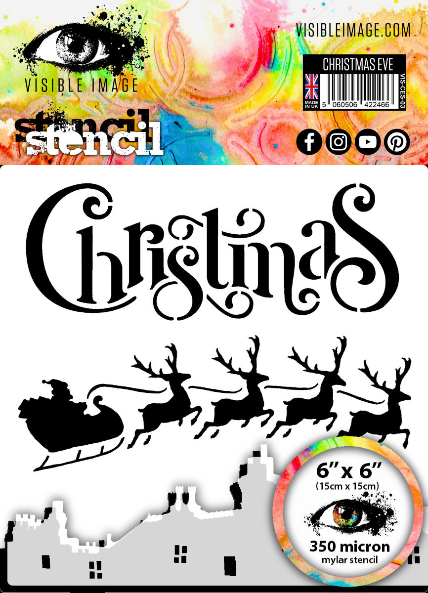 Visible Image Pochoir Réveillon de Noël - 6 x 6