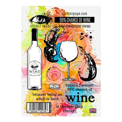 Visible Image 99% de chance de vin – Lot de tampons A6