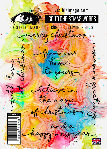 Visible Image Go To Christmas Words - Set de tampons A6