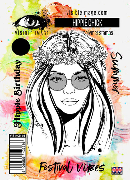 Visible Image Hippie Chick - Planche de tampons A6